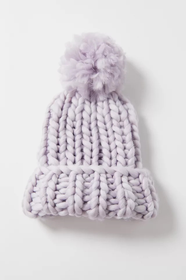 Lana Chunky Knit Pompom Beanie | Urban Outfitters (US and RoW)