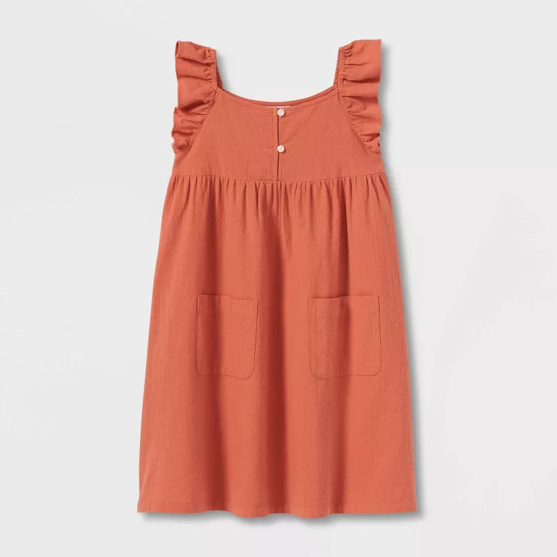 Girls' Flutter Sleeve Dress - Cat & Jack™ Pink | Target