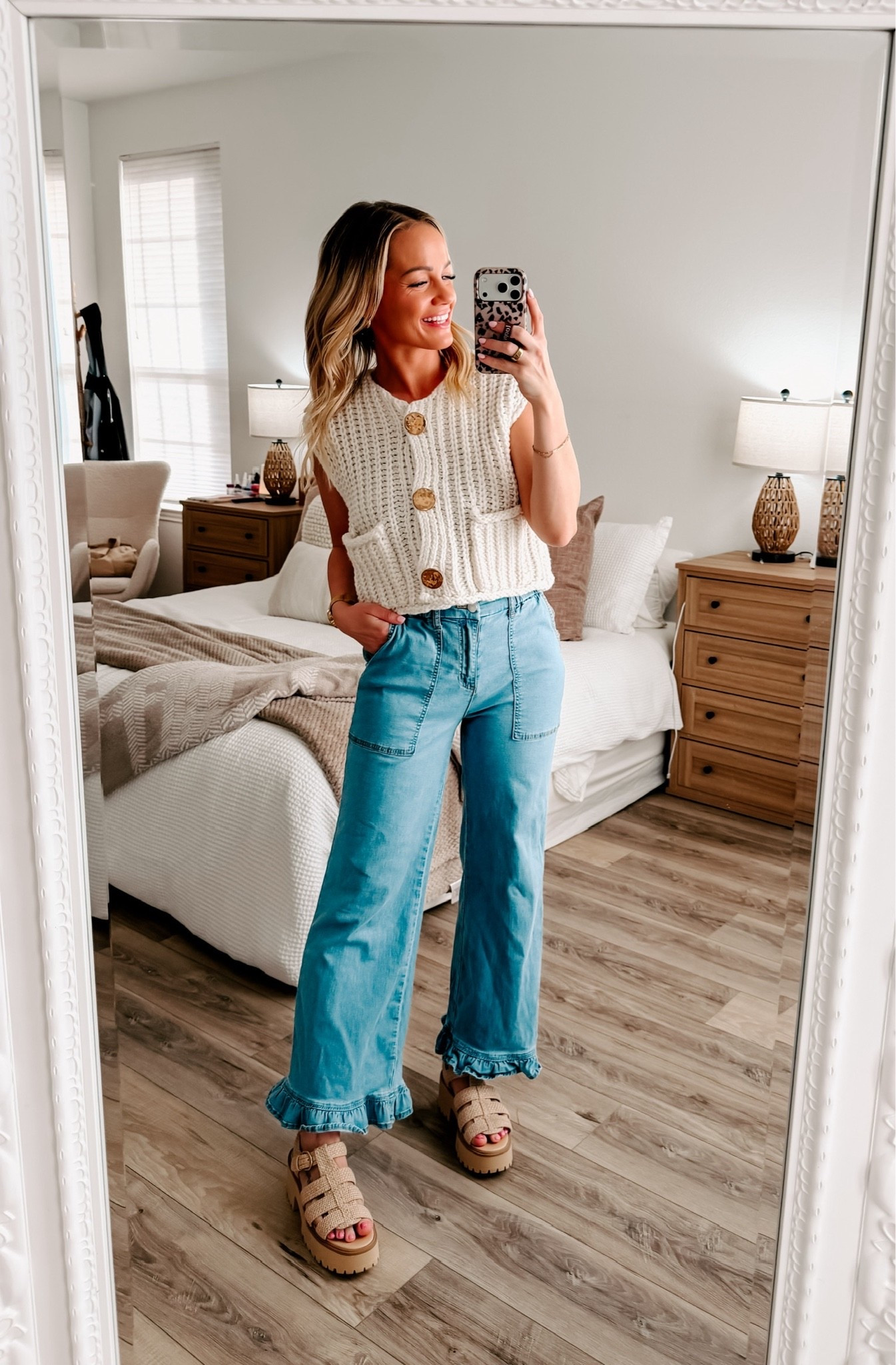 This crochet tank and high waisted jeans combo is perfect for spring! The sleeveless design is so breezy and the crochet detailing adds beautiful texture. Love how the high waisted jeans create such a flattering silhouette. Perfect casual outfit that feels feminine and comfortable. Great for weekend plans!

#CrochetTank #HighWaistedJeans #SpringStyle #CasualOutfit #LTKStyleTip #OOTD

#LTKootd #LTKmomlife