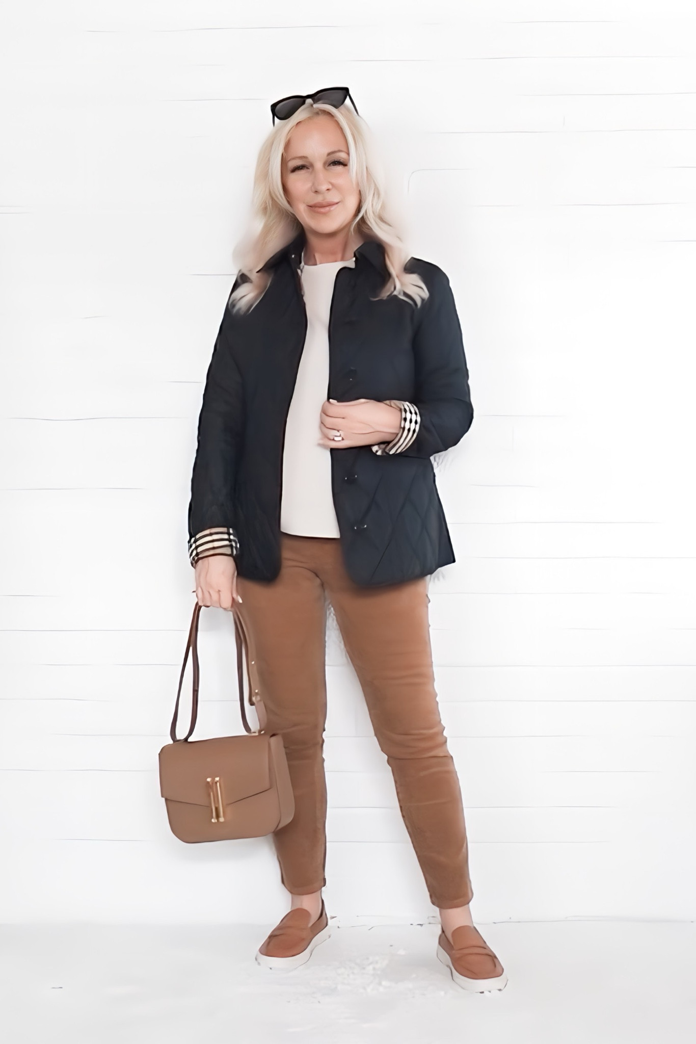 Fall outfit inspired by @stylewithserena - the quilted Burberry jacket was a splurge, but everyone I’ve talked to said they’ve had theirs for 20 years and they still wear it. Loving it! Also, it is not a true black: it is called midnight black, so cross between black and navy blue.

#LTKSeasonal #LTKOver40 #LTKShoeCrush