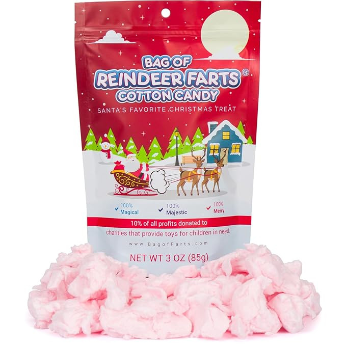 Bag Of Reindeer Farts Cotton Candy Funny Unique Christmas Stocking Stuffer Present For Kids Adult... | Amazon (US)