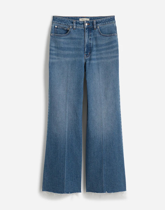 Curvy Flared Wide-Leg Crop Jeans in Oneida Wash | Madewell | Madewell