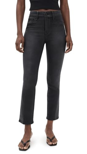 Good American Women's Soft Tech Good Legs Straight Coated Jeans, Black402, 12 | Amazon (US)