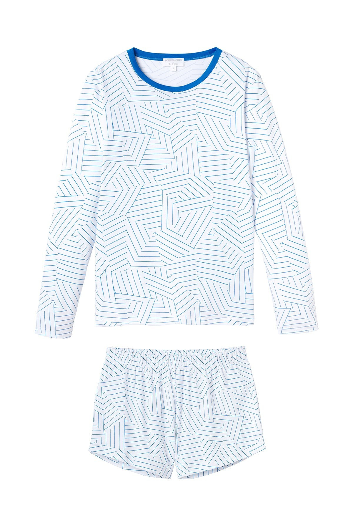 Schumacher x LAKE Pima Long-Short Weekend Set in Cobalt | LAKE Pajamas