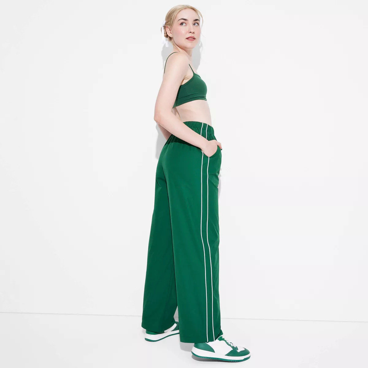 Women's Game Day Mid-Rise Wide Leg Track Pants - Wild Fable™ | Target