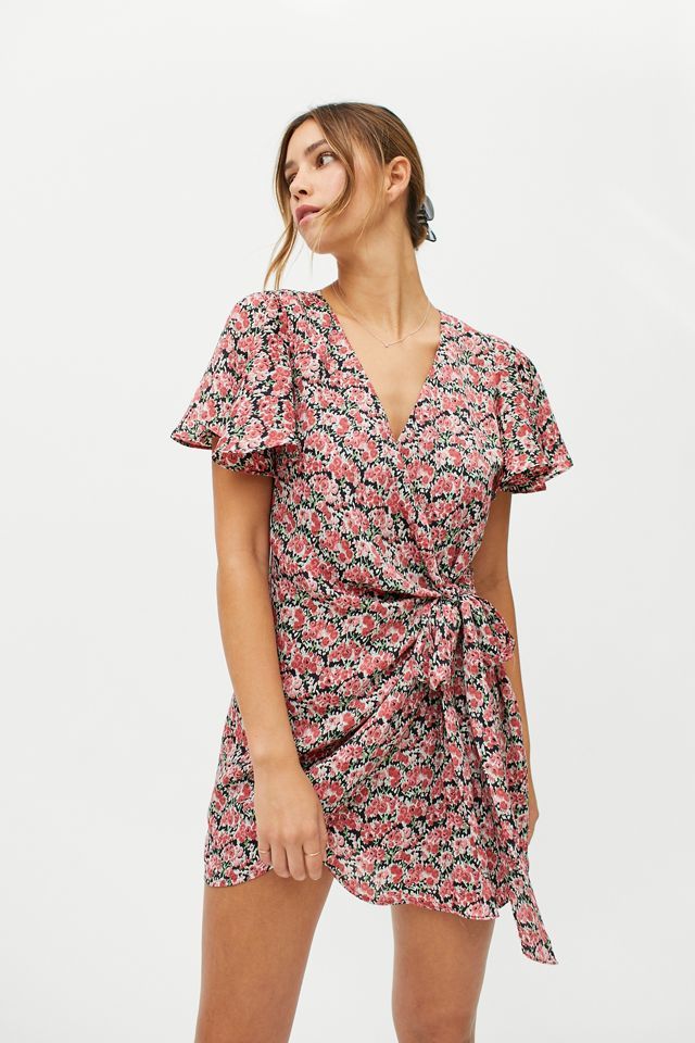 Dress Forum Floral Wrap Mini Dress | Urban Outfitters (US and RoW)