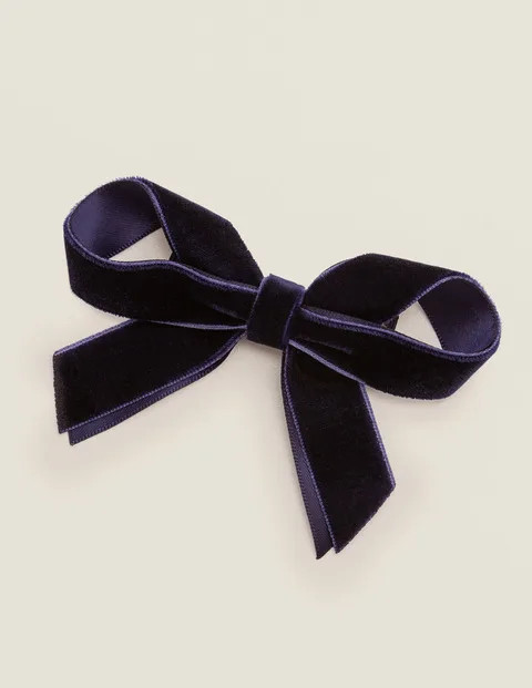 Party Bow Hair Clips - Navy | Boden (US)