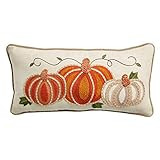 Mud Pie Lumbar Emb Pumpkin Pillow, Size: 12" x 24", Multicolor | Amazon (US)