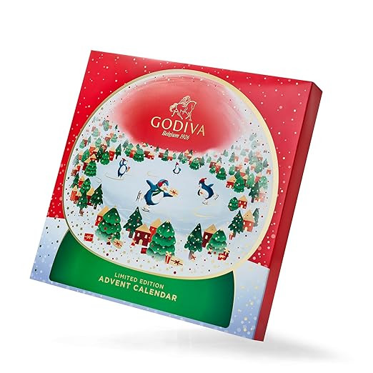Godiva 2025 Advent Calendar, Limited Edition Deluxe Snowglobe Chocolate Assortment Holiday Gift B... | Amazon (US)