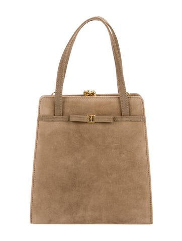 Salvatore Ferragamo Suede Handle Bag | The Real Real, Inc.