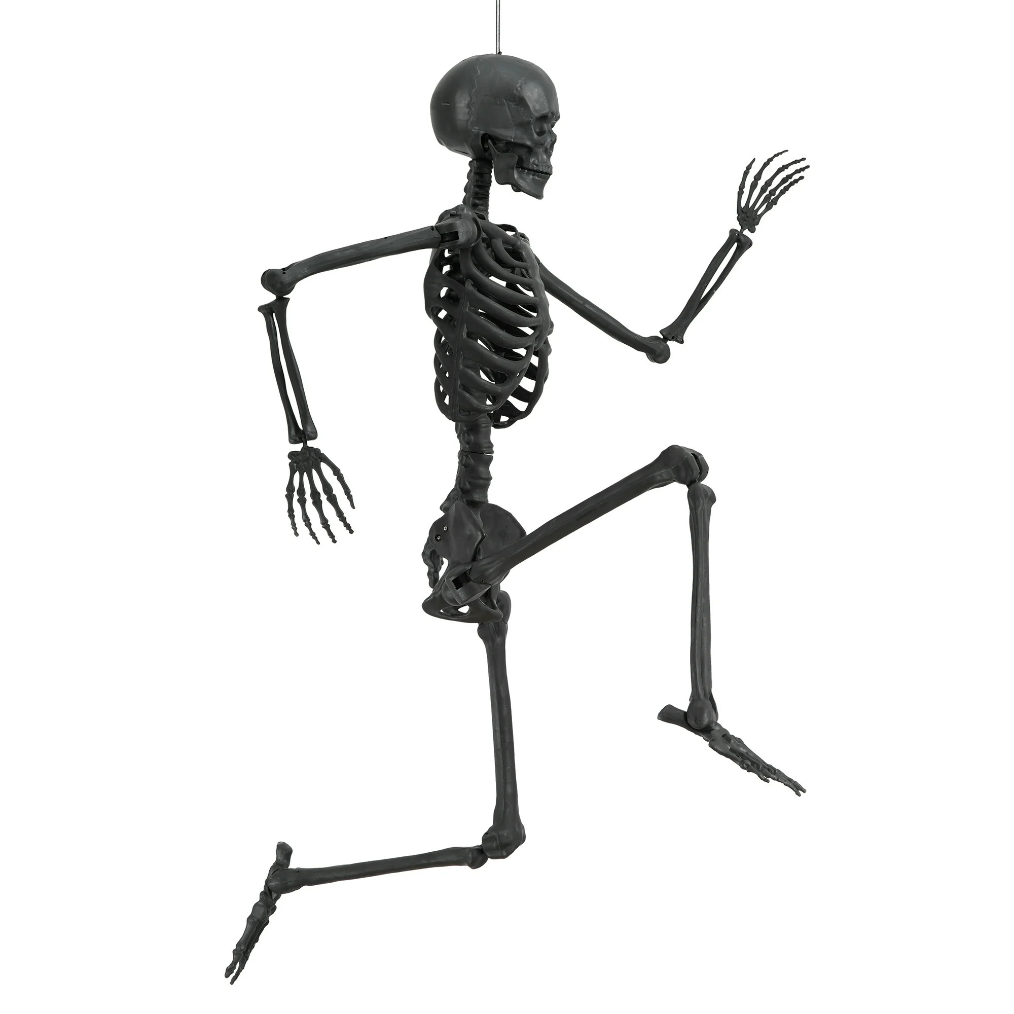 5ft Black Ultra Poseable Plastic Skeleton Decoration, Halloween Outdoor Decor, by Way to Celebrat... | Walmart (US)
