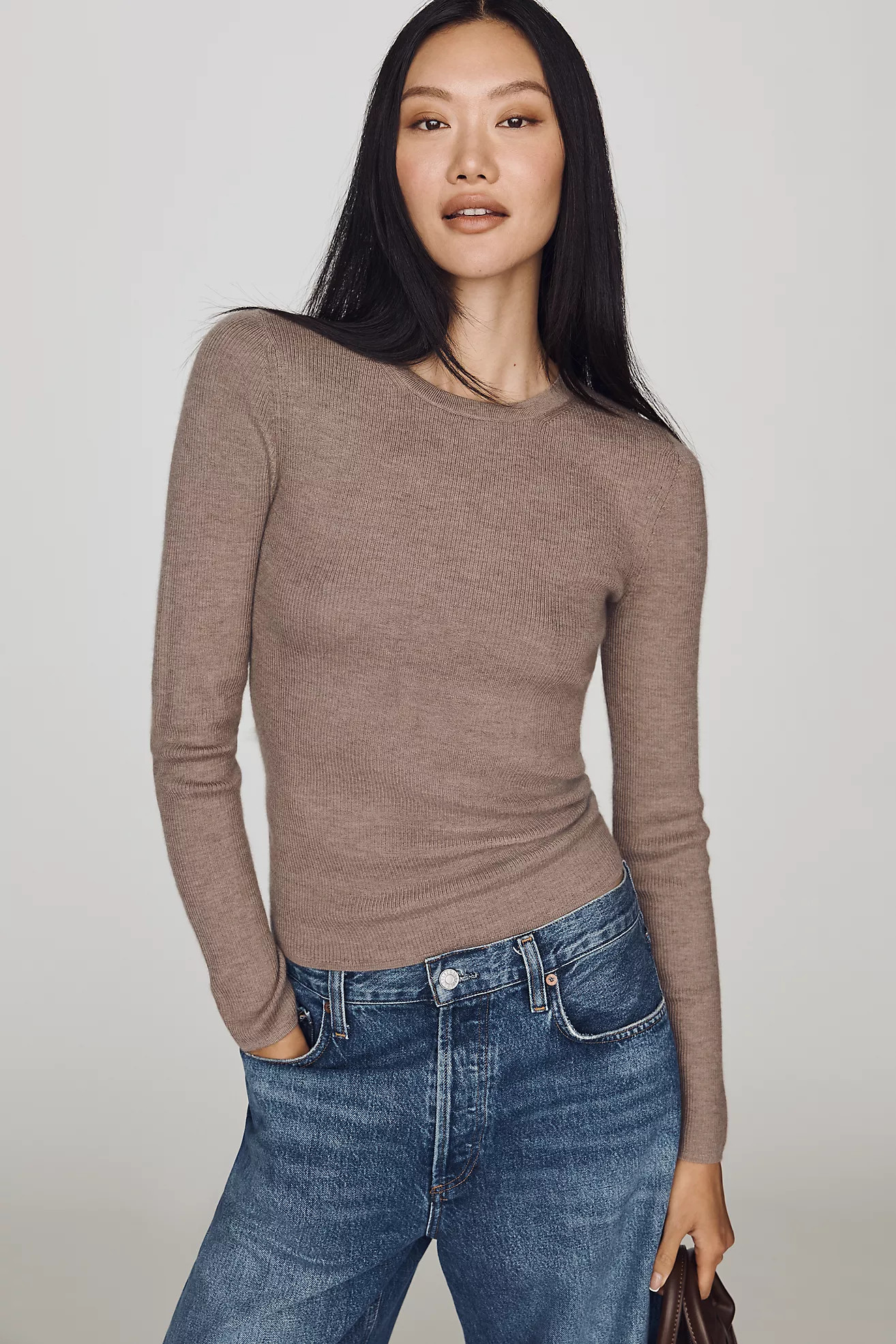 Maeve Markie Lightweight 100% Cashmere Long-Sleeve Sweater | Anthropologie (US)