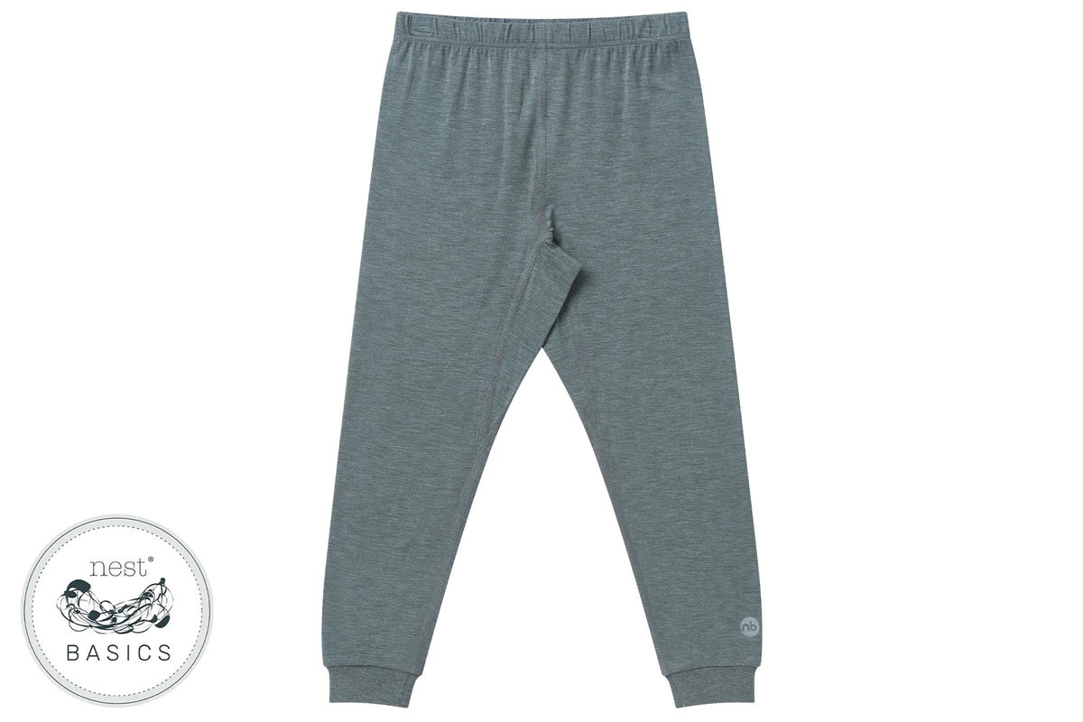 Basics Bamboo Spandex Leggings - Charcoal | Nest Designs