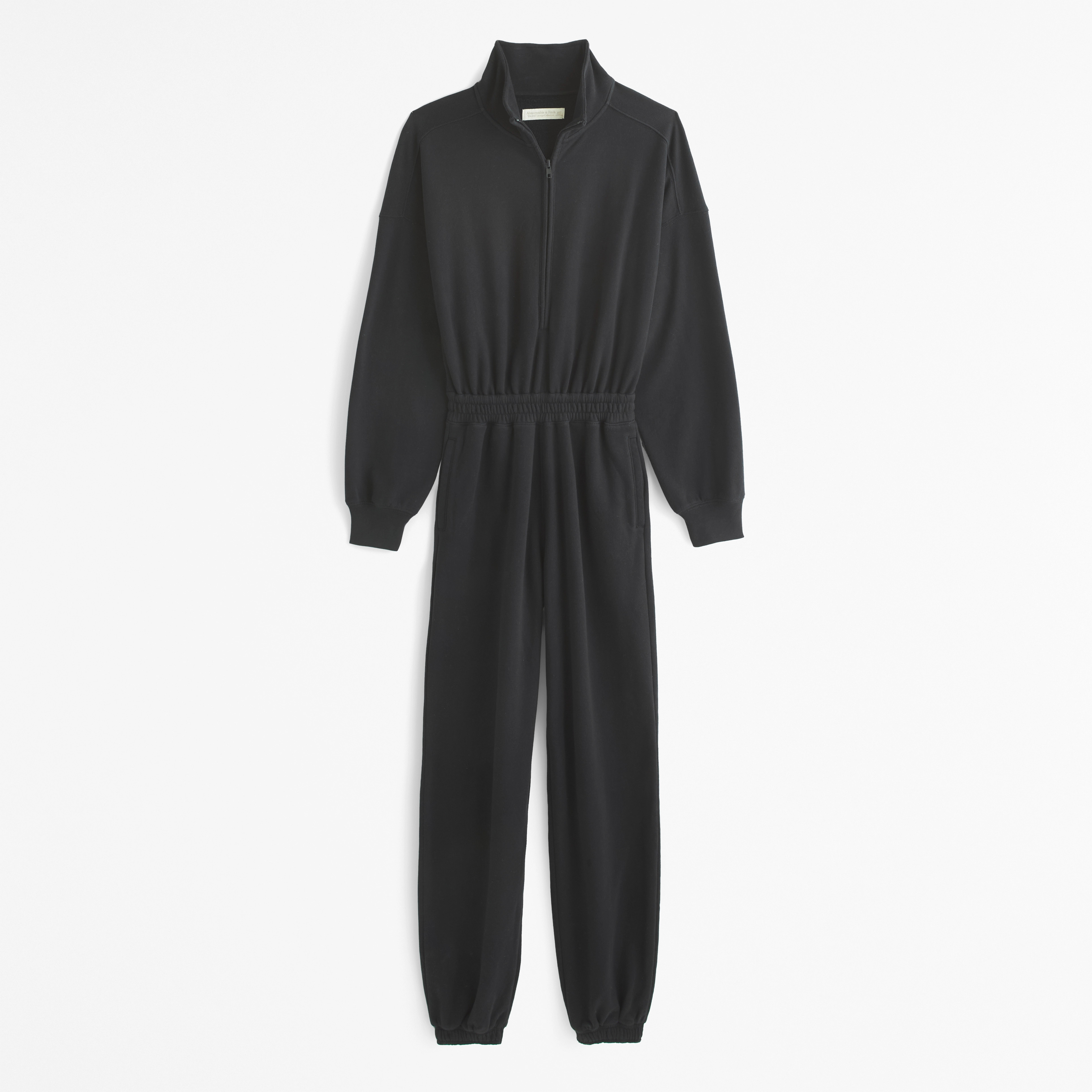 Long-Sleeve Half-Zip Fleece Jumpsuit | Abercrombie & Fitch (US)