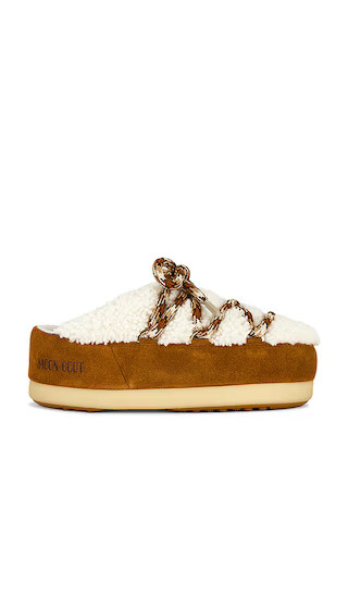 Evx Shearling Mule in Whisky & Off White | Revolve Clothing (Global)