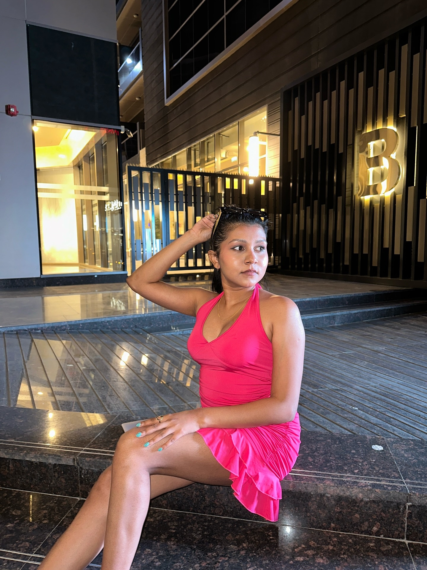 Pov you’re on a date with me on a weekend in Dubai 🌺✨

Dress - @peppermayo #peppermayo 
#dubai #uae #coffeespots #dubailiving #simplelifestyle