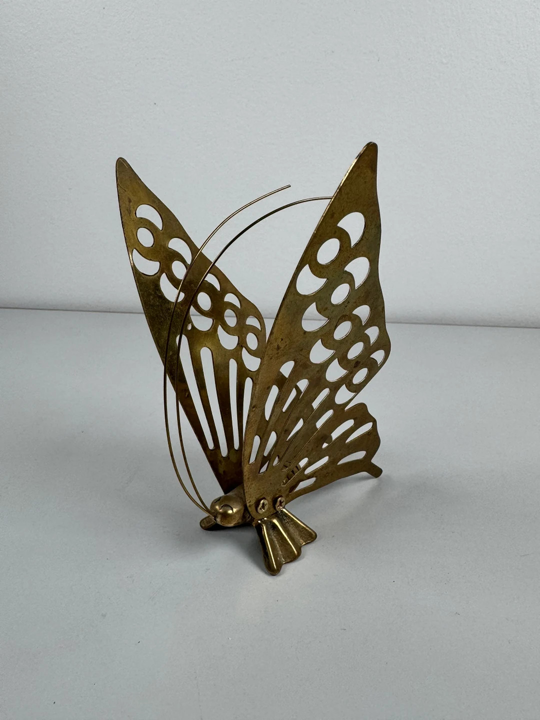 Vintage Solid Brass Butterfly Sculpture Hollywood Regency Era MCM Shelf Sitter Paperweight Desk N... | Etsy (US)
