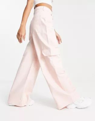 Weekday Sienna cargo pants in pink | ASOS (Global)