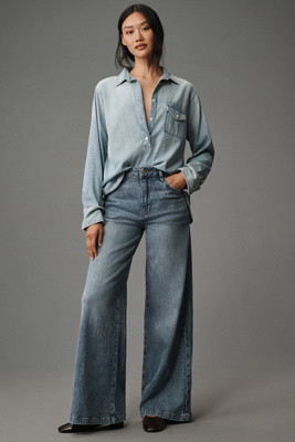 Triarchy Ms. Fonda High-Rise Wide-Leg Jeans | Anthropologie (US)