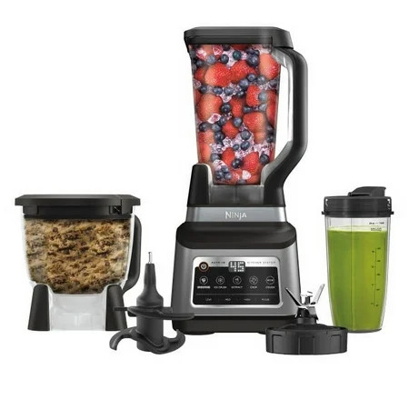 Ninja Professional Plus 72-Oz Kitchen System Blender, Smoothies, Crush, 5 Auto-iQ Preset Programs, 1400PW, BN800 Silver | Walmart (US)