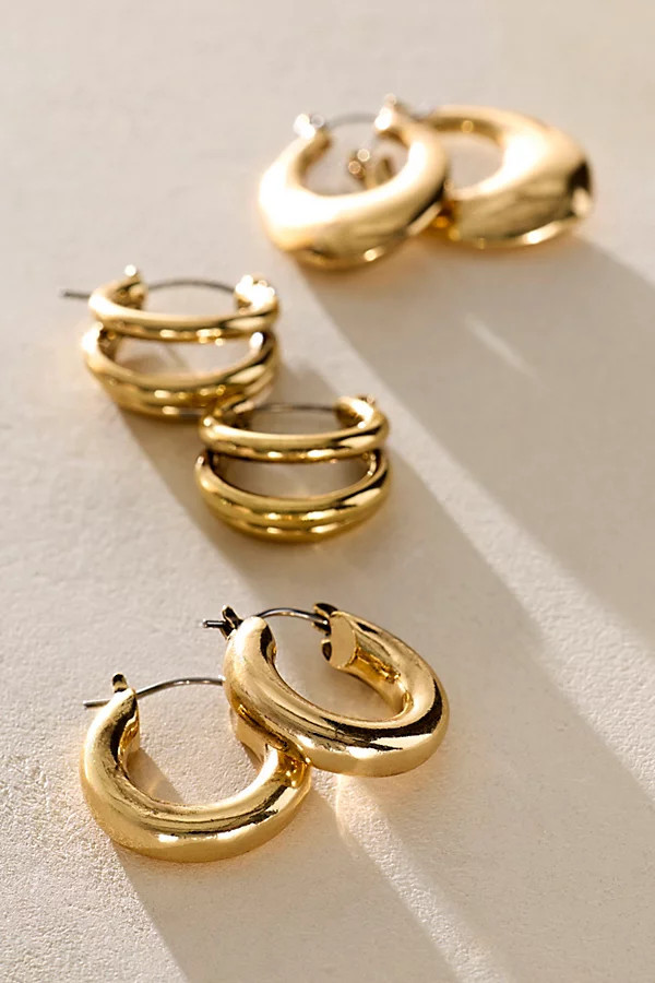 Everyday Hoops, Set of 3 at Free People in Gold | Free People (UK)