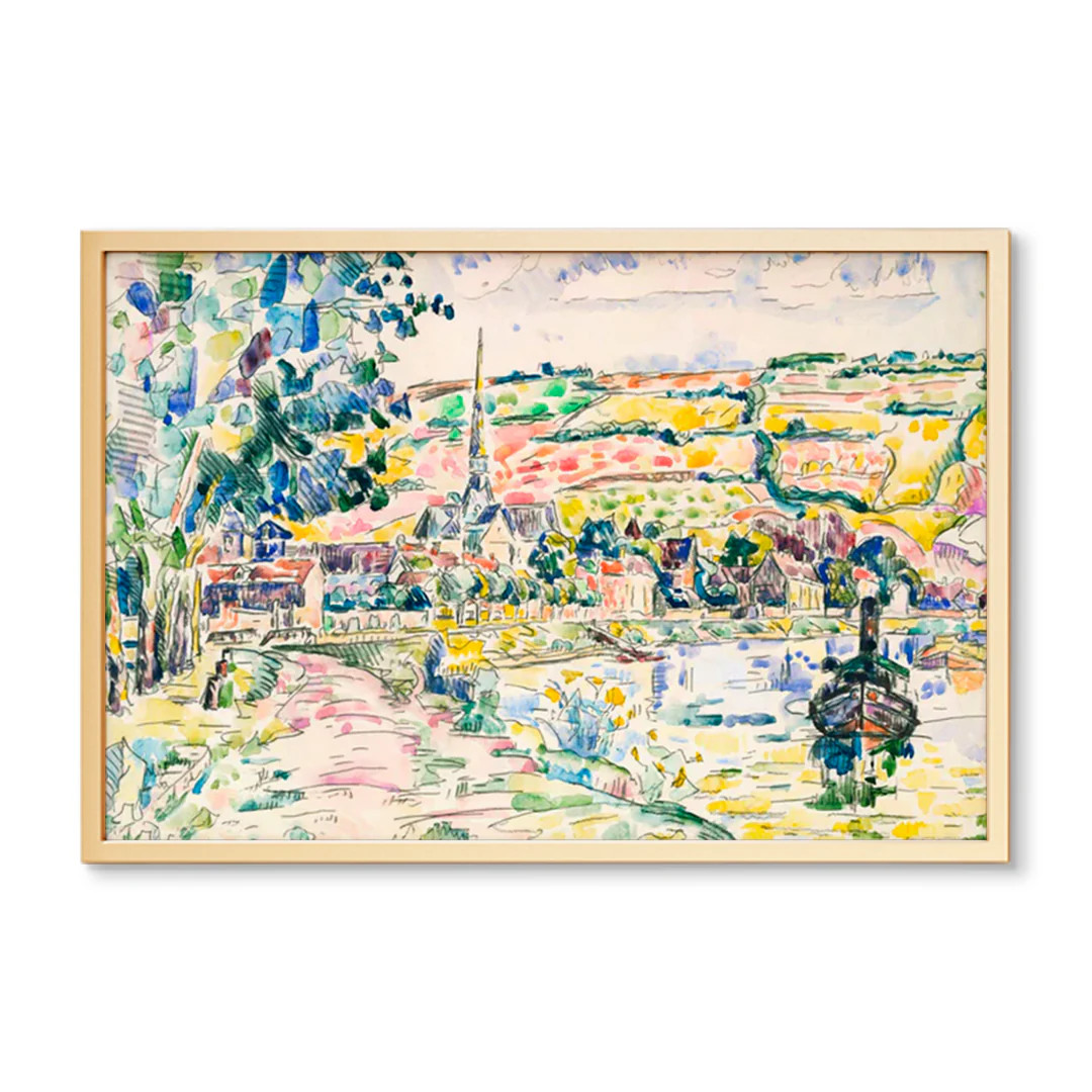 Colorful Vintage Countryside Painting Wall Art Print | Urban Garden Prints