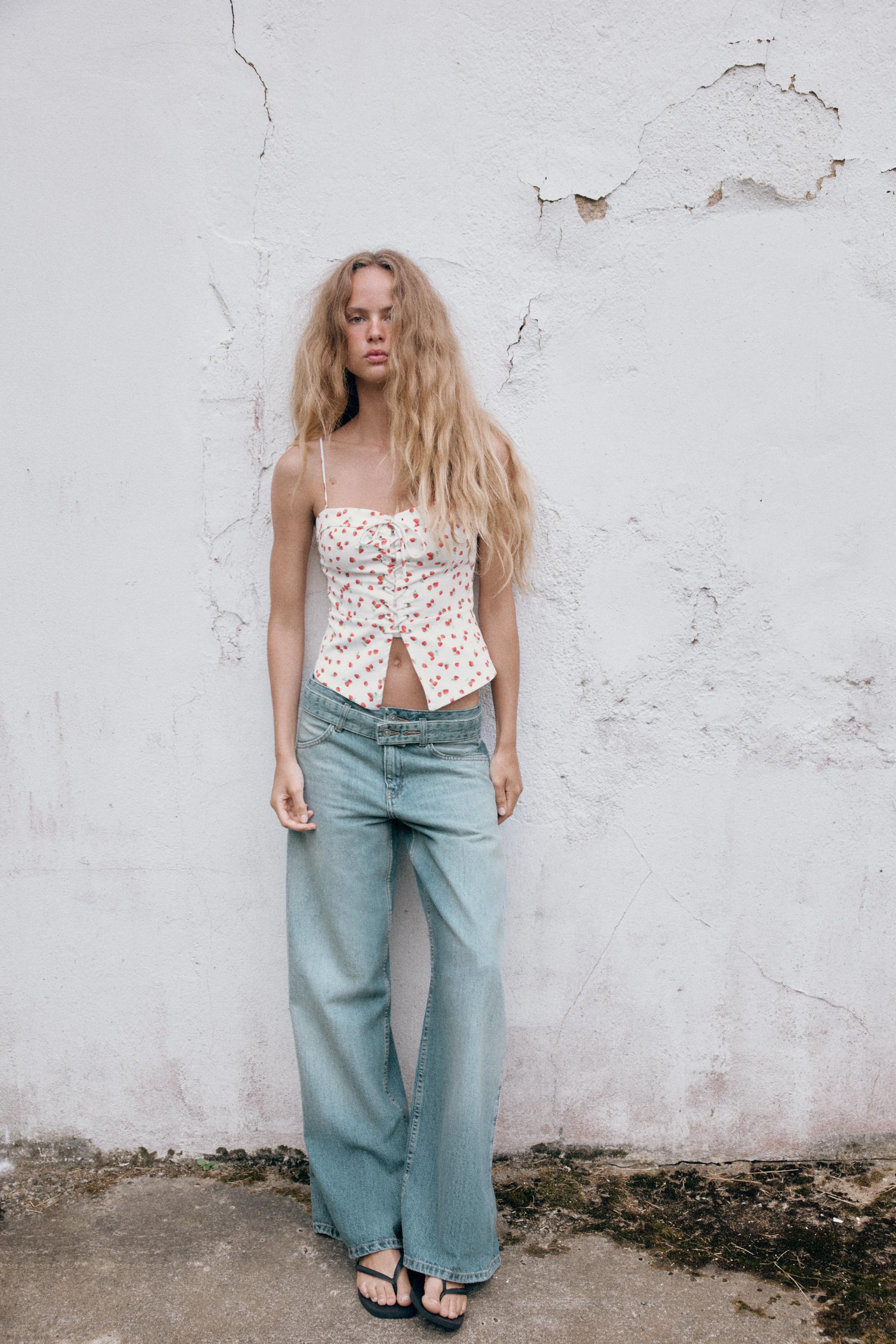 STRAWBERRY PRINT CORSET TOP | Zara US