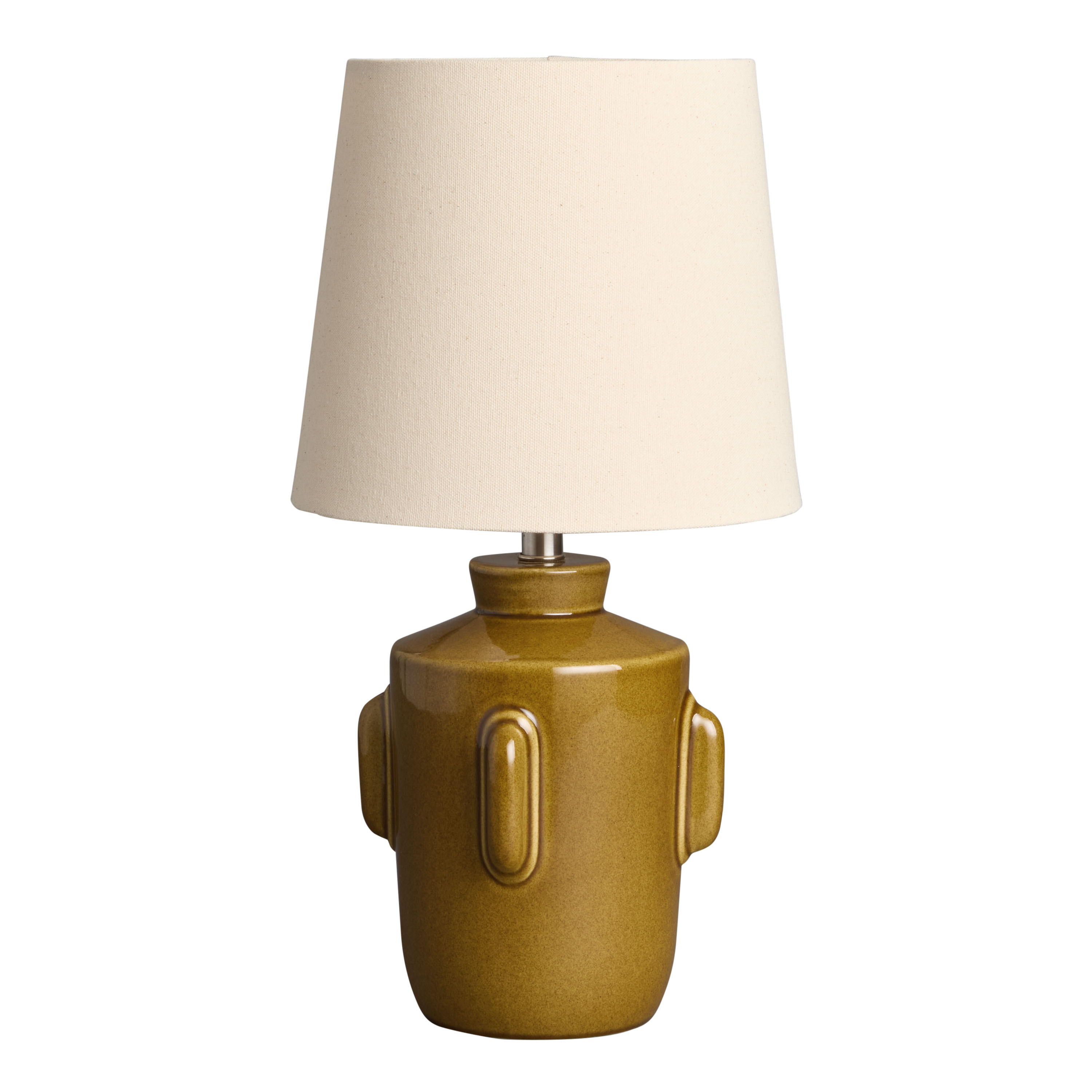 Yuma Mini Tonal Amber Ceramic Table Lamp | World Market