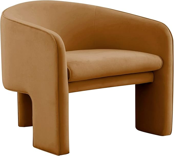 Tov Furniture Marla Cognac Velvet Accent Chair | Amazon (US)