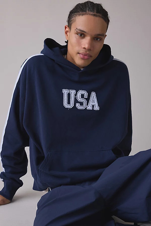 Destination Applique Hoodie Sweatshirt in USA, Men's at Urban Outfitters | Urban Outfitters (US and RoW)
