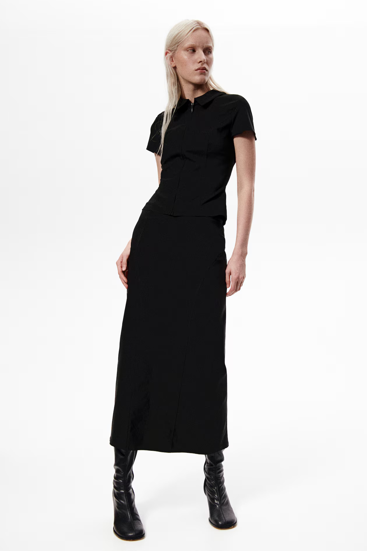 Collared zip-through top | H&M (US + CA)