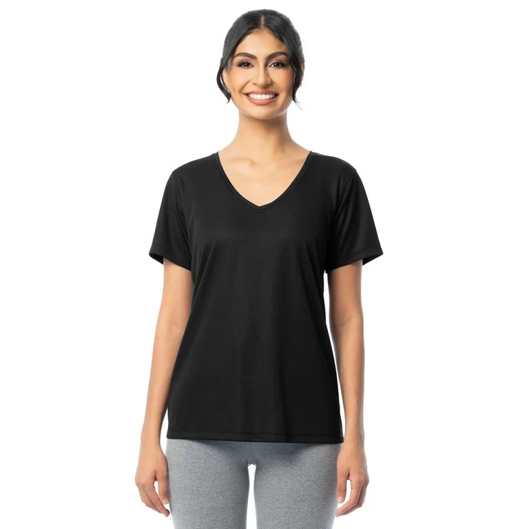 Athletic Works Women's and Women's Plus Core Active V-Neck T-Shirt, Sizes XS-4X | Walmart (US)