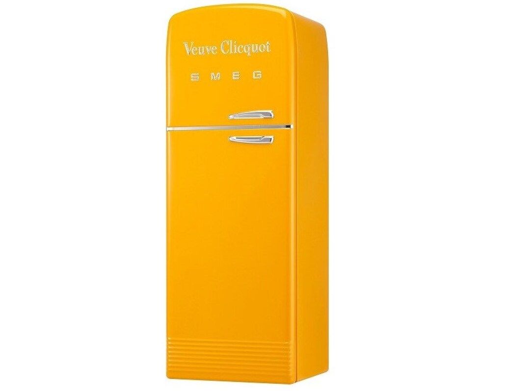 Veuve Clicquot Limited Edition Yellow brut x SMEG fridge Tin bottle cooler / storage box. Rare | Etsy (US)
