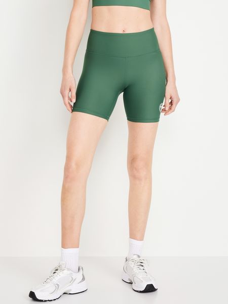 High-Waisted PowerSoft Biker Shorts -- 6-inch inseam | Old Navy (US)