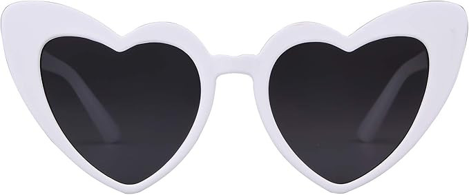 Clout Goggle Heart Sunglasses Vintage Cat Eye Mod Style Retro Kurt Cobain Glasses | Amazon (US)