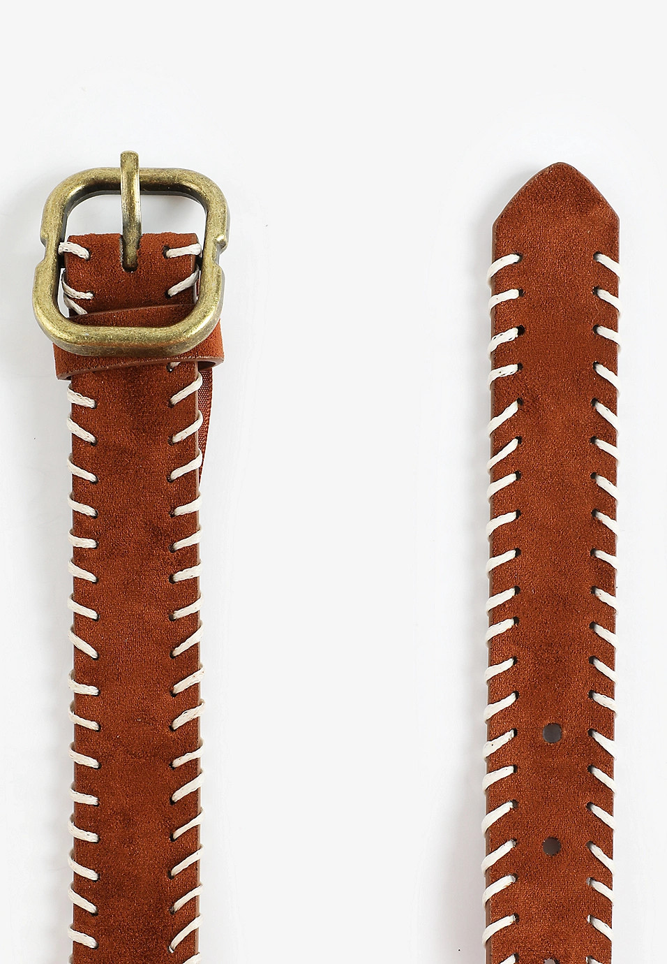 Faux Suede Whipstitch Belt | Maurices