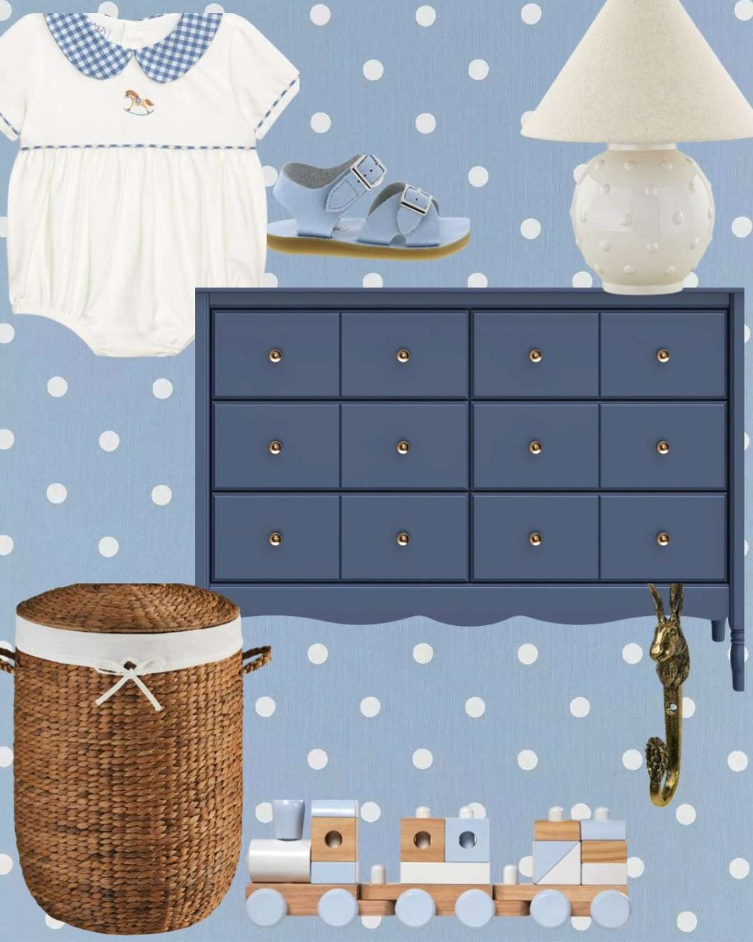 boy's room | boy's nursery | classic style | preppy style | toddler style | toddler room | baby boy | blue dresser | blue sandals 

 #LTKHome #LTKKids