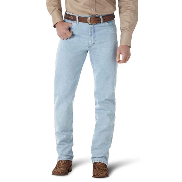 Men's Wrangler Cowboy Original Straight Jeans 30 Bleach Blue | Scheels