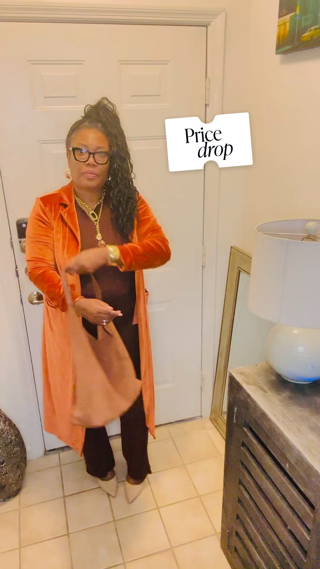 Amazon Prime Deals. This elevated lounge set is Reno. It can be dressed up or dressed down. Paired with rust colored duster and brown suede purse and nude heels gives this outfit an upscale appearance. Compliment the outfit with gold jewelry to give the outfit a pop. #primedeals #amazonfashion #explore #fyp

#LTKSaleAlert #LTKFindsUnder50 #LTKStyleTip