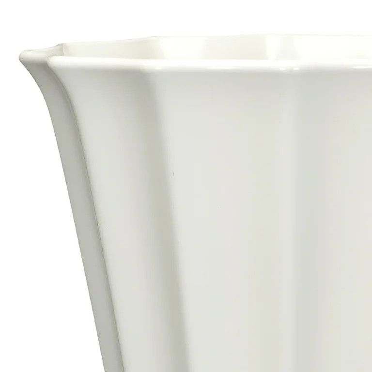 Mainstays Charlotte 16" x 16" x 17.5" Tall Round Vanilla Dream 100% Recycled Resin Planter Urn | Walmart (US)