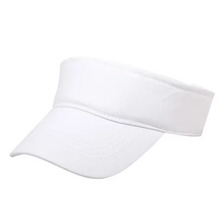 Opromo Adult Kids Cotton Plain Sport Sun Visor Adjustable Cap Tennis Golf Hats-White-Adult | Walmart (US)