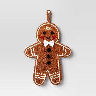 18" Christmas Faux Shearling Gingerbread Stocking - Wondershop™ | Target