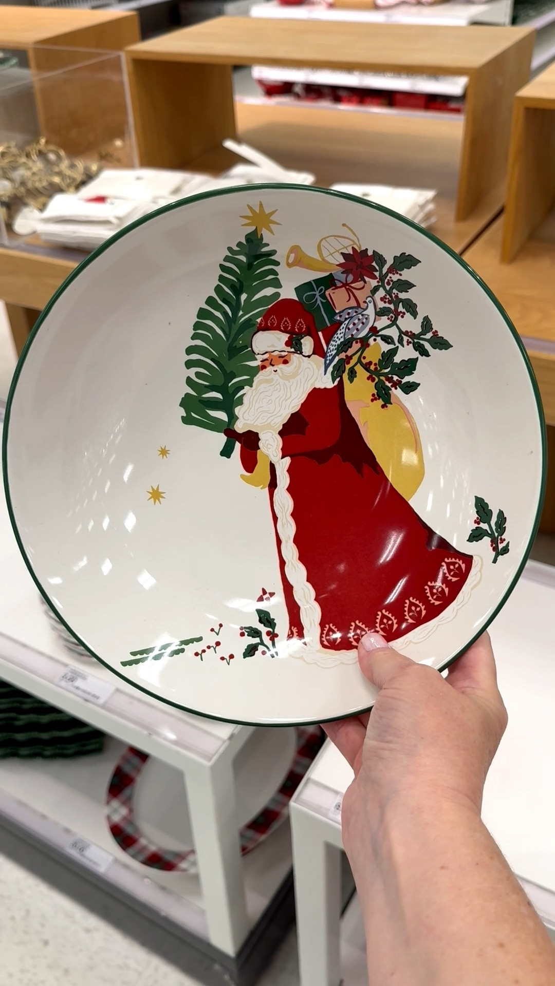 This large Santa serving bowl features Santa and his gift sack, and matches the appetizer plates and other items in this holiday collection.

The bowl is large at 59 fl oz and is perfect for salad, popcorn, and Christmas cookie dough prep.

If you’re a mosaic artist this would make a fun substrate for your artwork, as well as materials (but only if it breaks on its own 😉). For mosaic tips, tutorials + inspiration please visit my YouTube channel: YouTube.com/julieweilbacher. Follow @julieweilbacher on Instagram for all things mosaic art.

#christmastablescape #christmasdishes #holidayhosting #holidaydishes #holidaytablesetting #target #mosaic #santadish #budgetchristmastablescape #budgetholidaydecor

#LTKHoliday #LTKFindsUnder50 #LTKHome