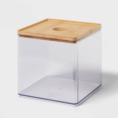 Clear Canister Large with Bamboo Lid - Brightroom™ | Target