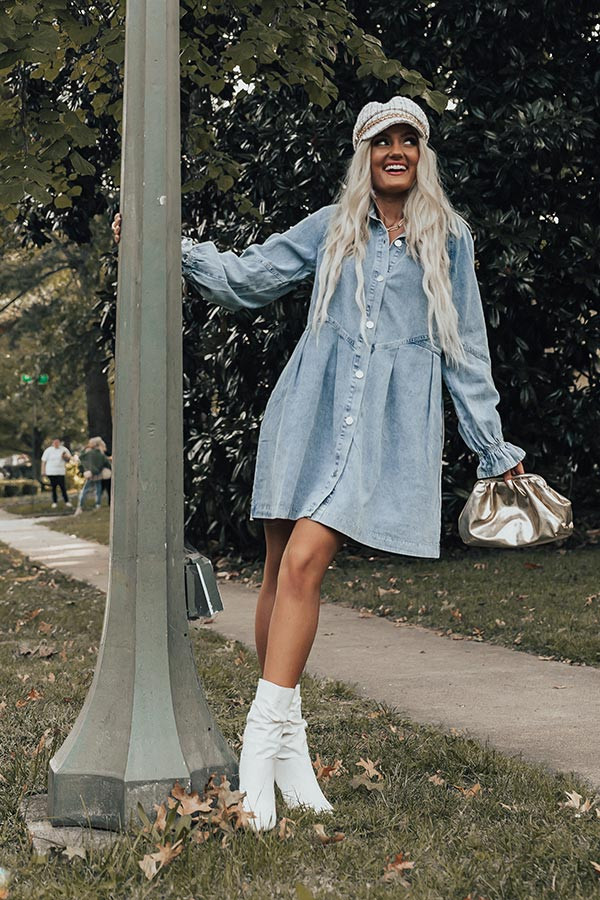 Take It From Here Denim Dress | Impressions Online Boutique
