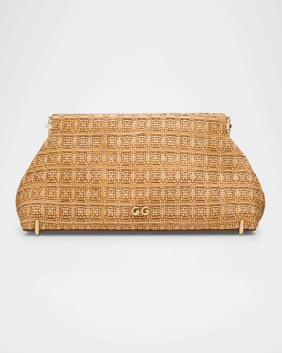 Lillia Mini Woven Clutch Bag | Neiman Marcus