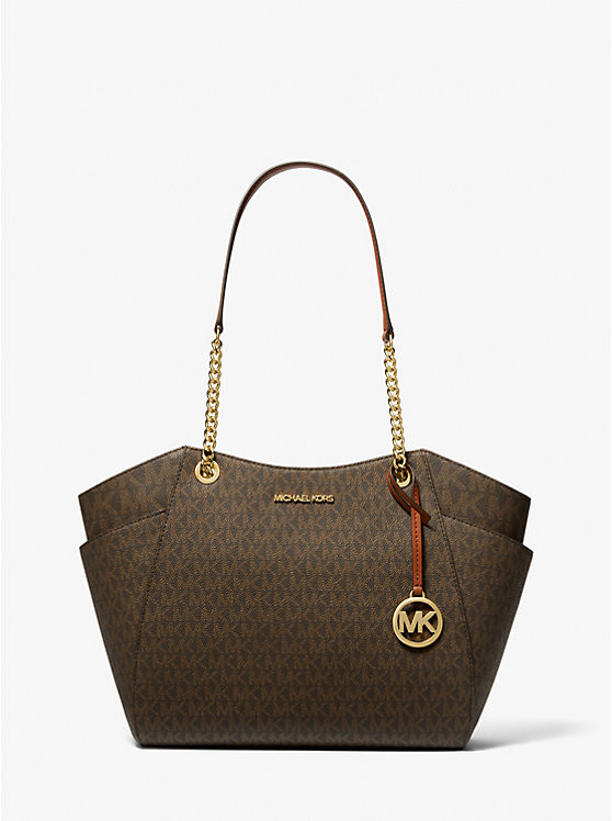 Jet Set Large Signature Logo Shoulder Bag | Michael Kors US