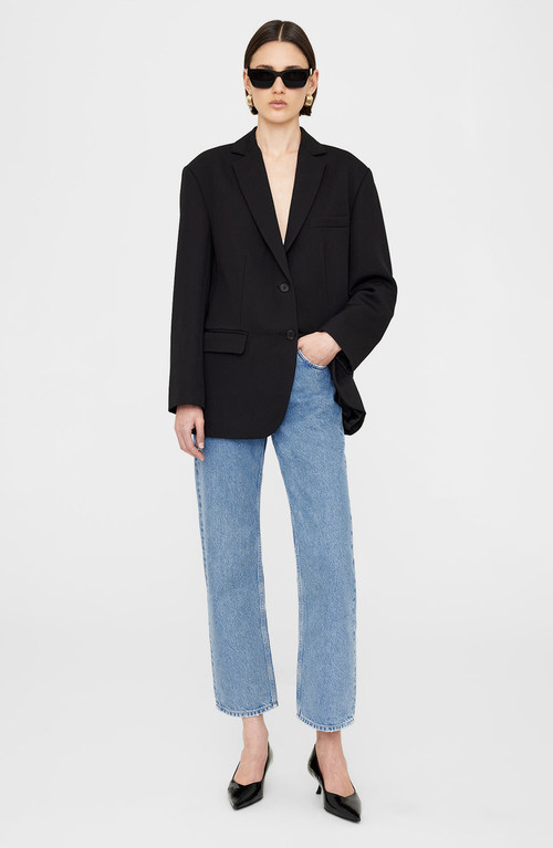 ANINE BING Quinn Blazer in Black at Nordstrom, Size Large | Nordstrom