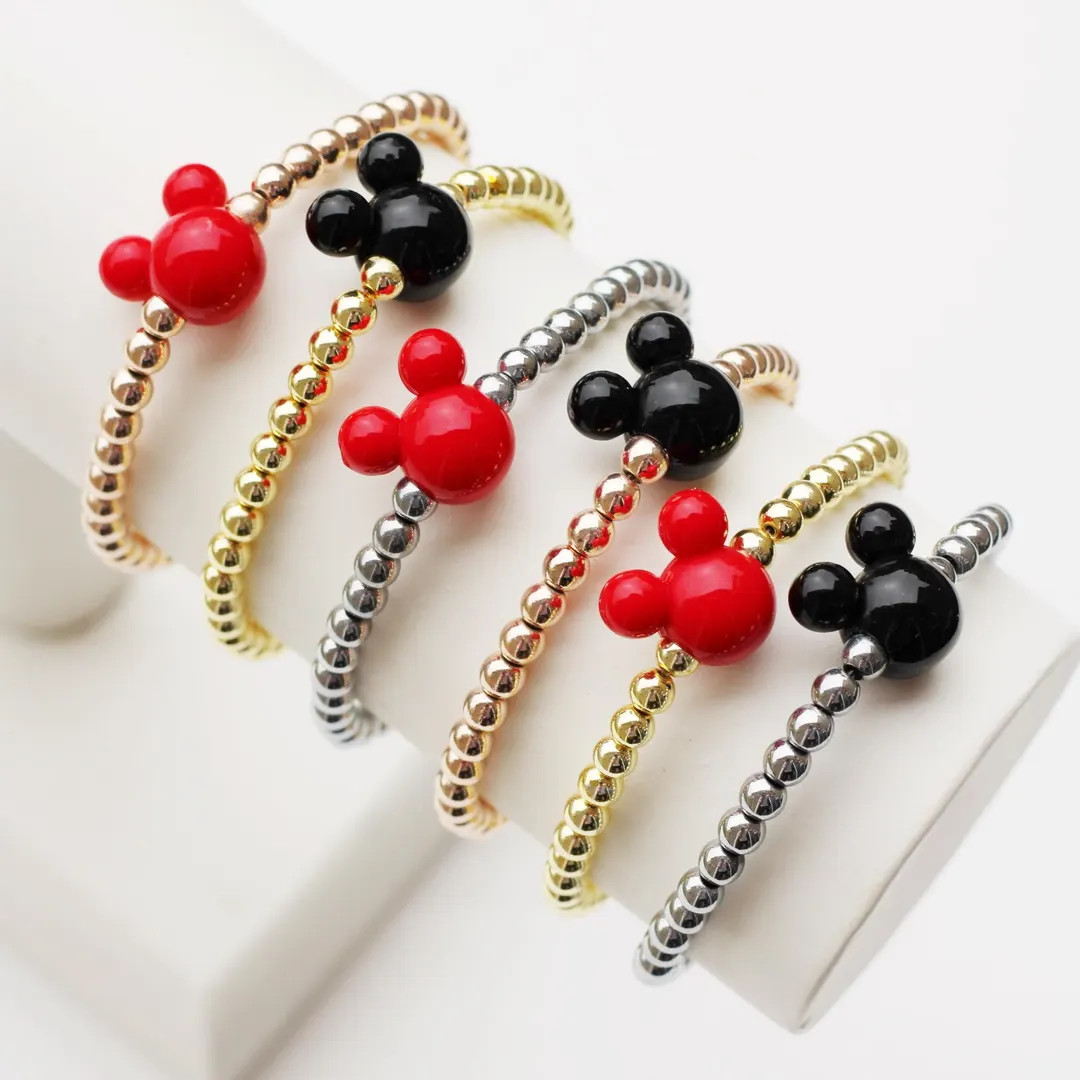 The Mickey Bracelet | Mouse Head Bracelet | Mouse Beaded Bracelet | Personalized Bracelet | Kids ... | Etsy (US)