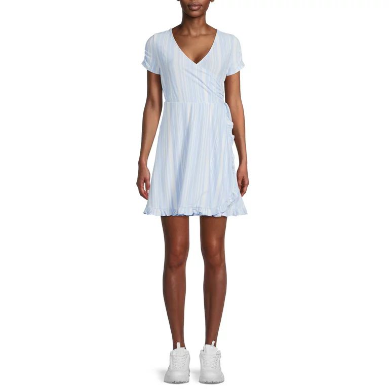 No Boundaries Juniors' Wrap Dress | Walmart (US)